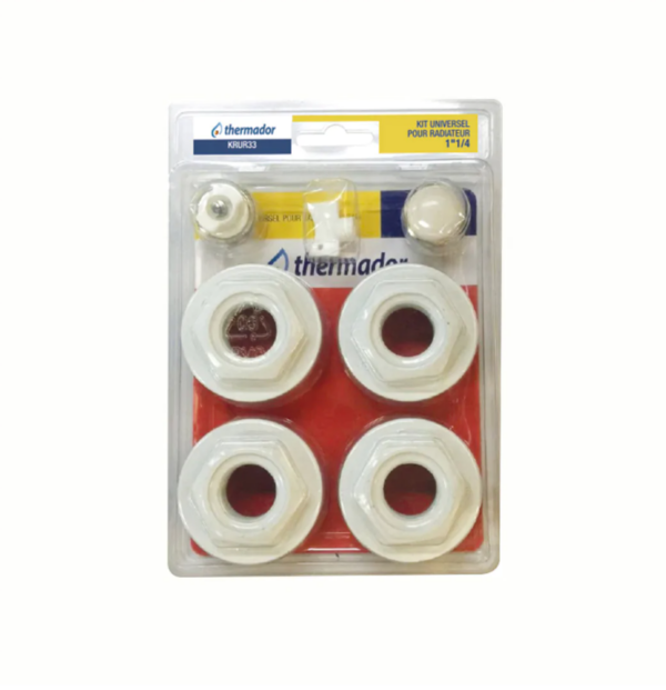 Kit bouchons-purgeurs pour radiateur fonte 1"1/4