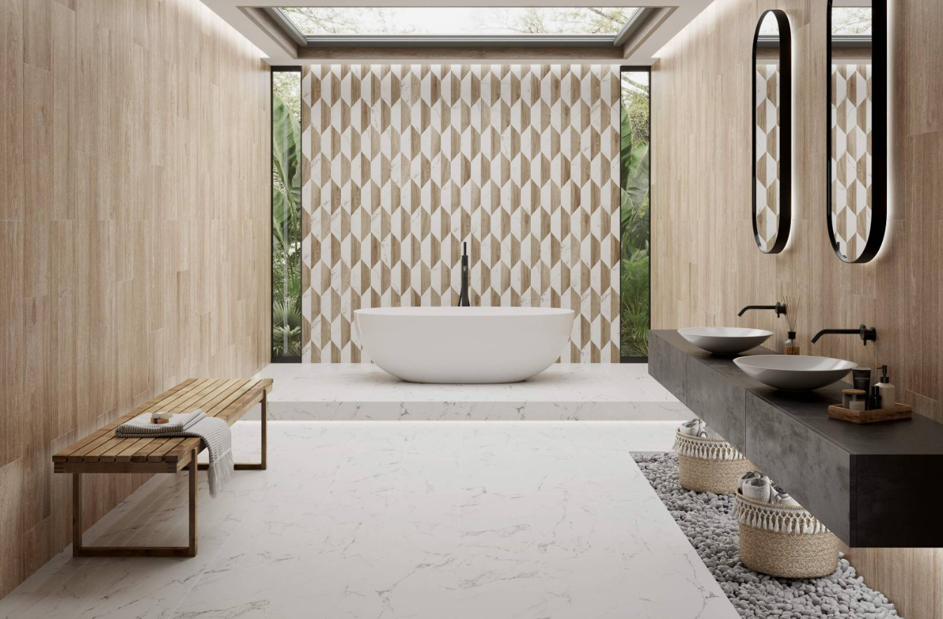 Carreaux Hexagones & Kayak effet Marbre et Bois – Image 3