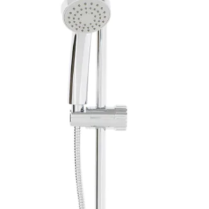 Barre de douche chromée avec douchette 1 jet et flexible - UDEN