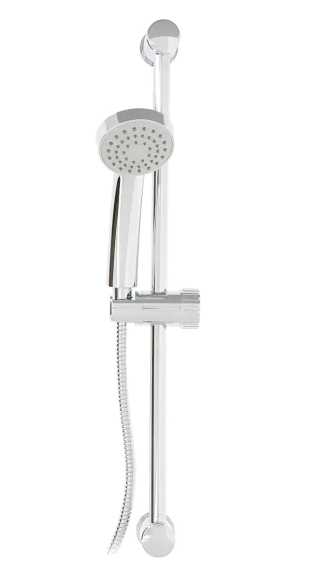 Barre de douche chromée avec douchette 1 jet et flexible - UDEN