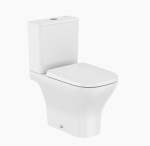 Pack WC : cuvette Rimless Vortex, réservoir complet alimentation latéral, abattant frein de chute déclipsable