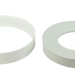 Ensemble joint-bague pour pipe de WC, PVC blanc, sorties Ø DM 85/107