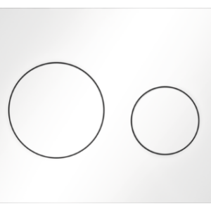 Plaque de déclenchement WC, plastique, Blanc brillant