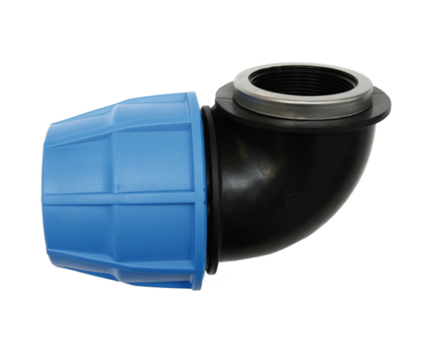 Coude plastique femelle