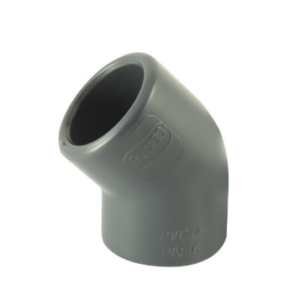 Coude PVC pression 45°