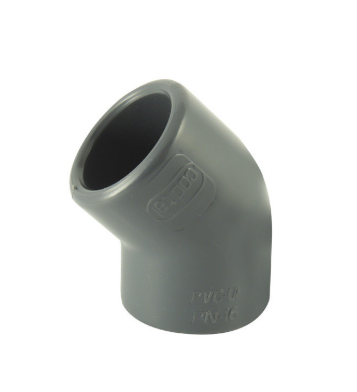 Coude PVC pression 45°