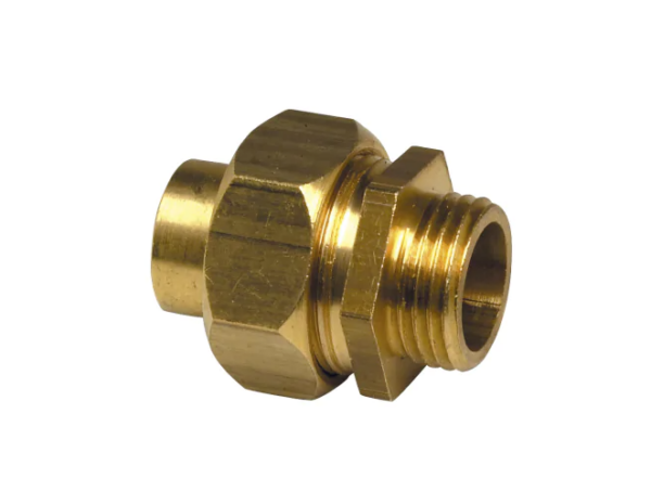Union droit laiton à souder femelle à visser mâle