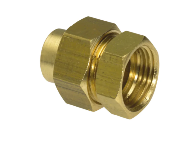 Union droit laiton à souder femelle à visser femelle