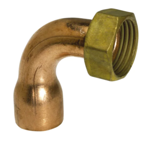 Raccord coudé 2 pièces FF douille cuivre